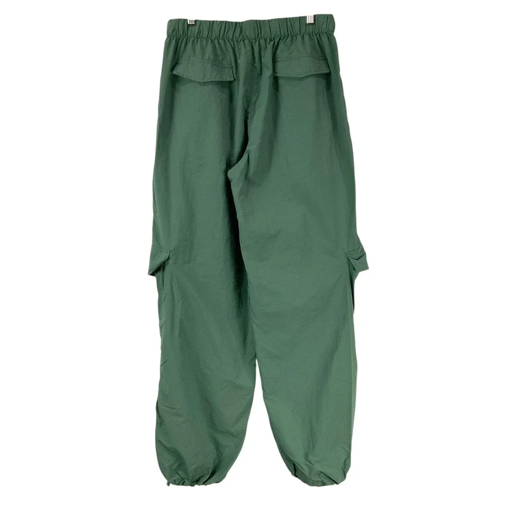 WILO The Label Green Nylon Cargo Pants Elastic Waist Jogger Bottoms Womens M - Picture 3 of 6